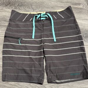 Patagonia Men's Board Shorts - Black and Teal